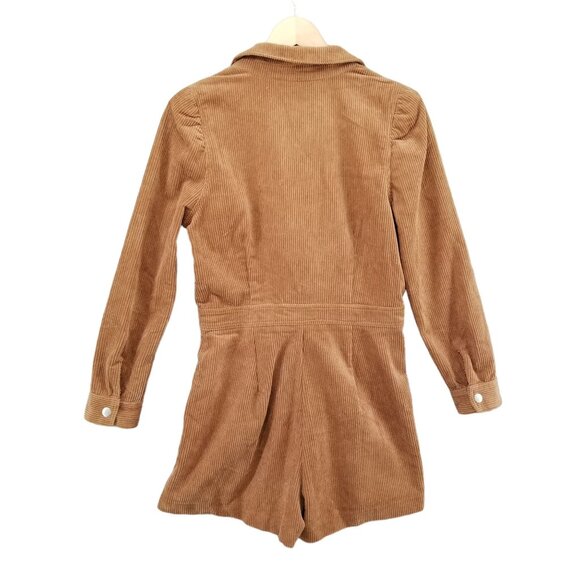 Day + Moon Poppy Corduroy Romper Womens Brown Long Sleeve Collared Size M - Picture 2 of 16